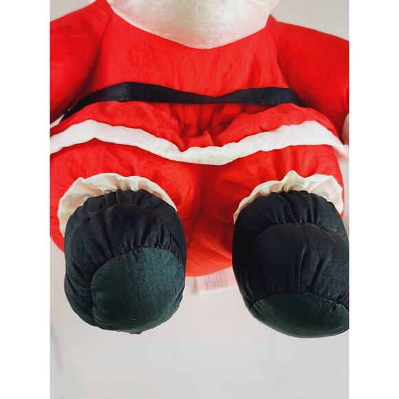 Christmas Santa Claus Polyester 12" Large Soft Plush Stuffed Toy 1978 Korea Vtg - Picture 14 of 16